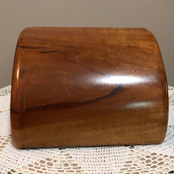 Handmade Triangular Maple Wood Box with Drawer - Picture 3 of 8